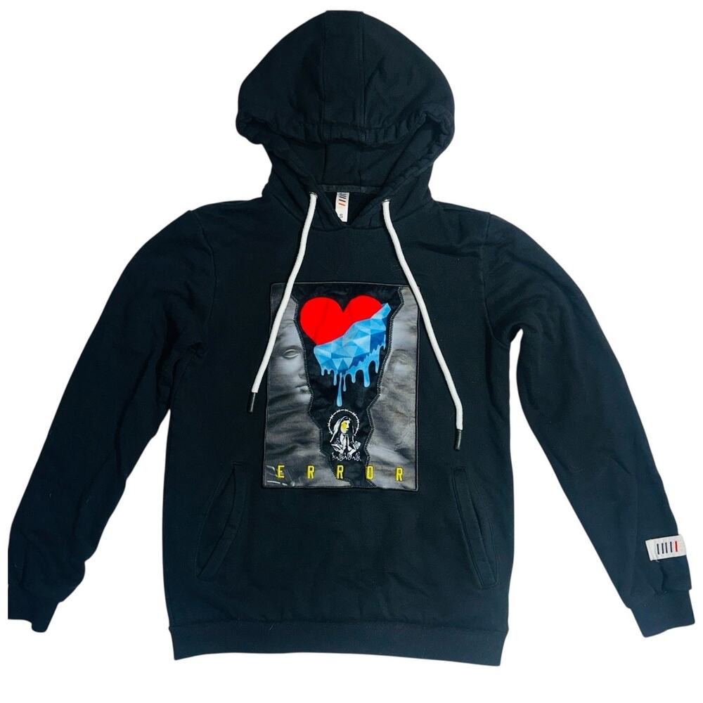 Fifth Loop Small Men’s Black Graphic Heart Drop Loop Hoodie